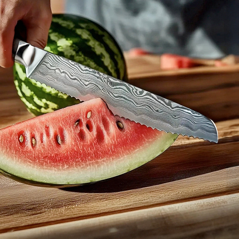 Damascus Bread Knife
