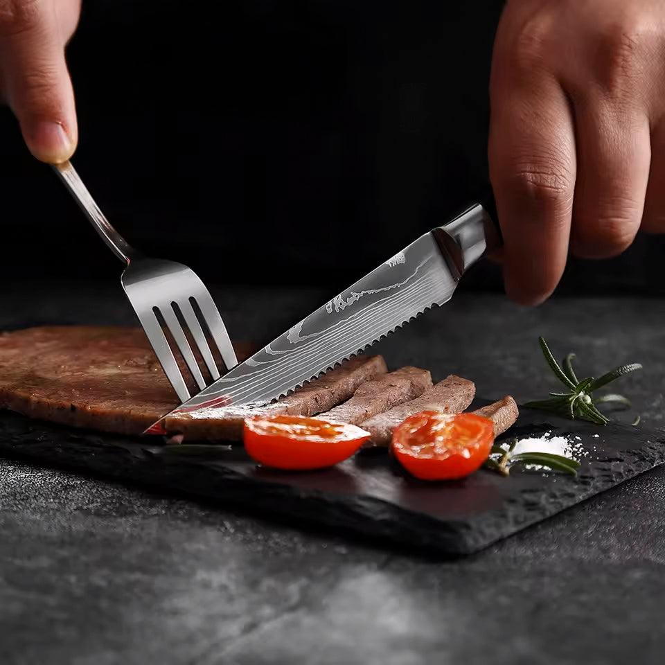 Damascus Steak Knife Set