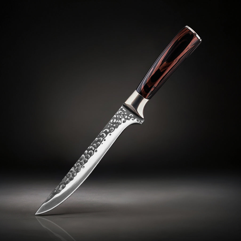 Hand-Forged Damascus Boning Knife