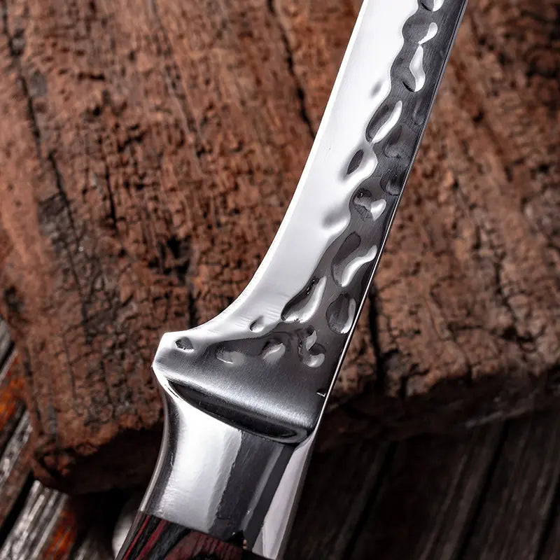 Hand-Forged Damascus Boning Knife