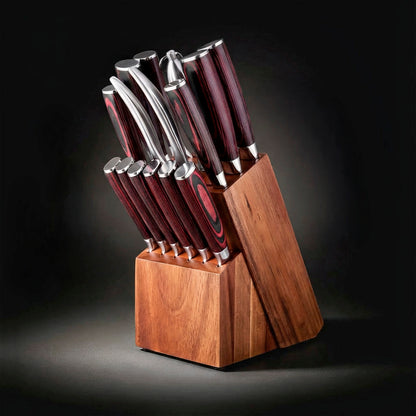 15-Piece Japanese Kitchen Knife Set