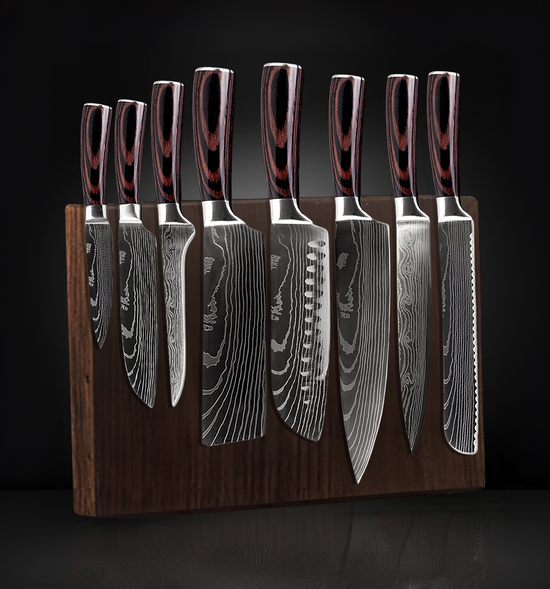 Best Japanese Cutlery Set – 5-Piece Full Tang Damascus Steel