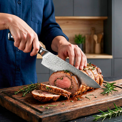 5-Piece Damascus Butterfly Pattern Chef Knife Set