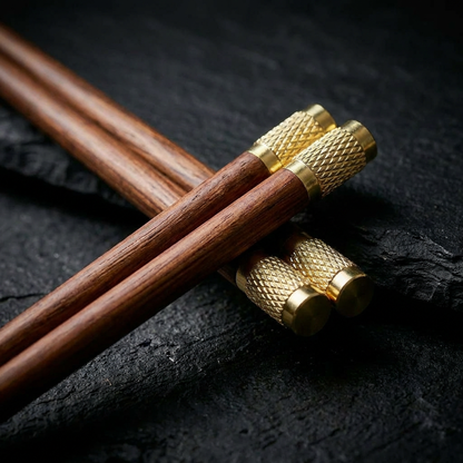 Signature Chopsticks – Wood, Copper & Stainless Steel