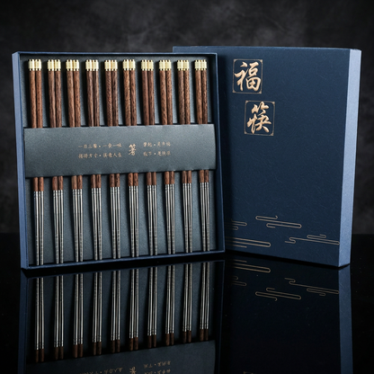 Signature Chopsticks – Wood, Copper & Stainless Steel