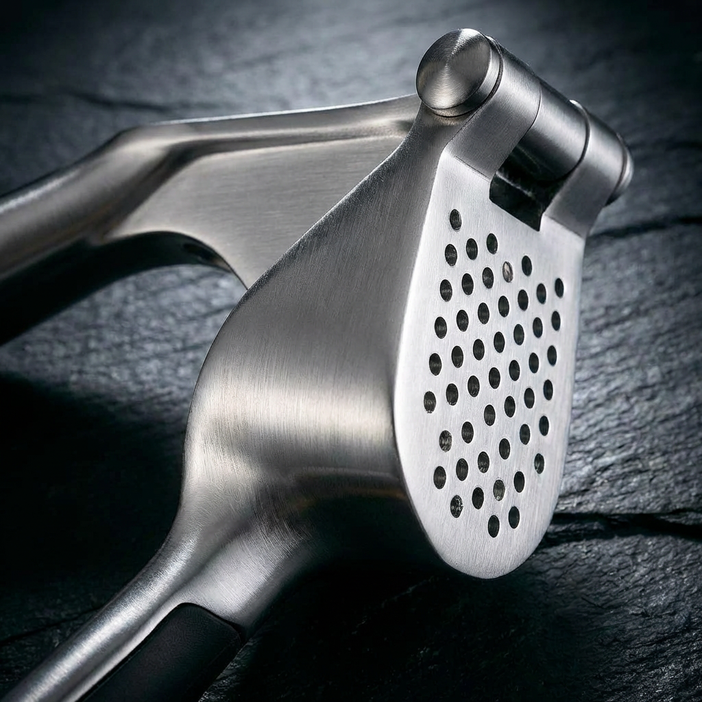 Thickened Stainless Steel Garlic Press with Ergonomic Handle