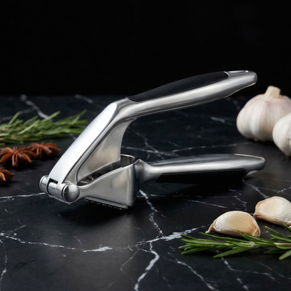 Thickened Stainless Steel Garlic Press with Ergonomic Handle