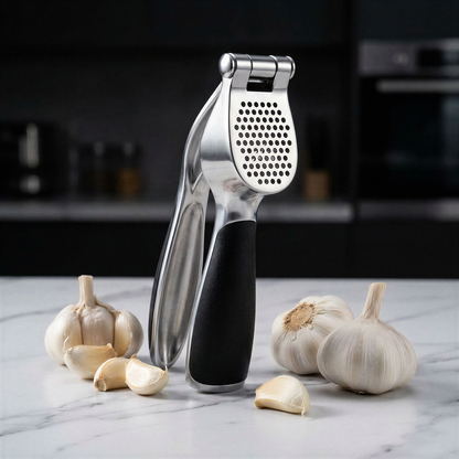 Thickened Stainless Steel Garlic Press with Ergonomic Handle