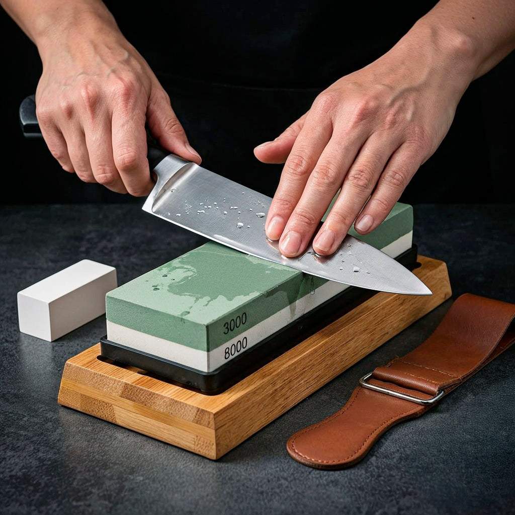 Dual Grit Knife Sharpening Whetstone Set