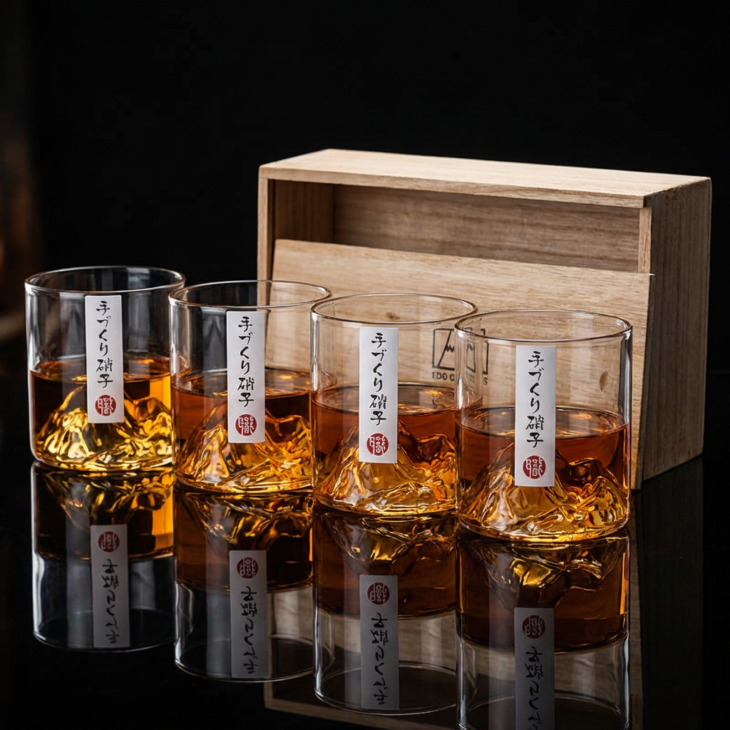 Yama Mountain Whiskey Liquor Glasses - Set of 4