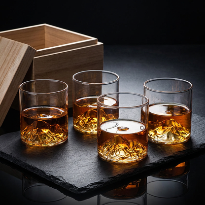 Yama Mountain Whiskey Liquor Glasses - Set of 4