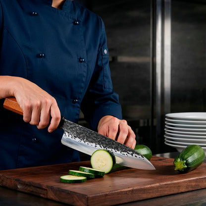 7-piece set Hand-Forged Knife Set with Rosewood Handles