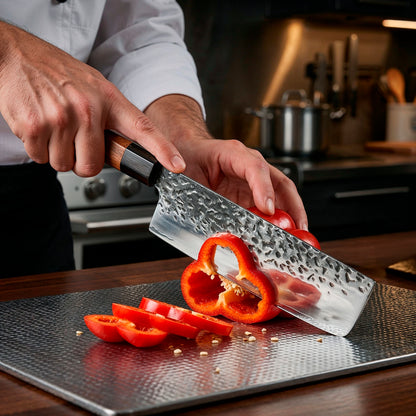 7-piece set Hand-Forged Knife Set with Rosewood Handles