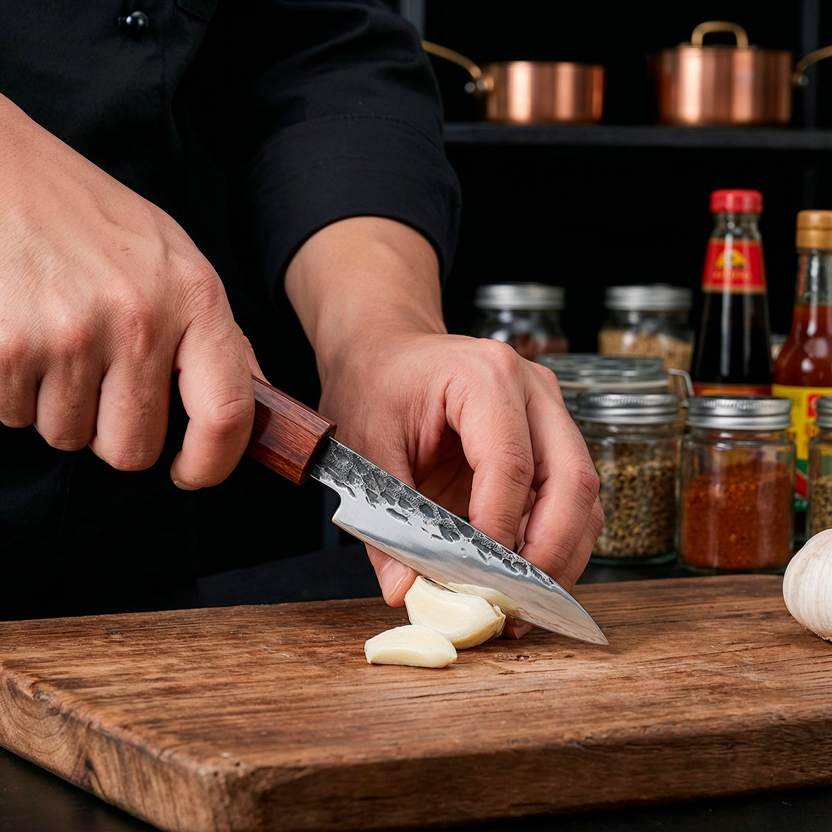 7-piece set Hand-Forged Knife Set with Rosewood Handles