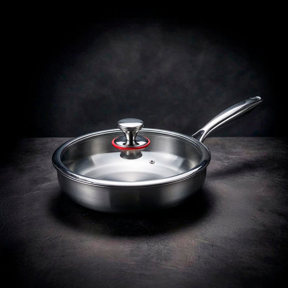 Titanium Flat-Bottom Sauté Pan