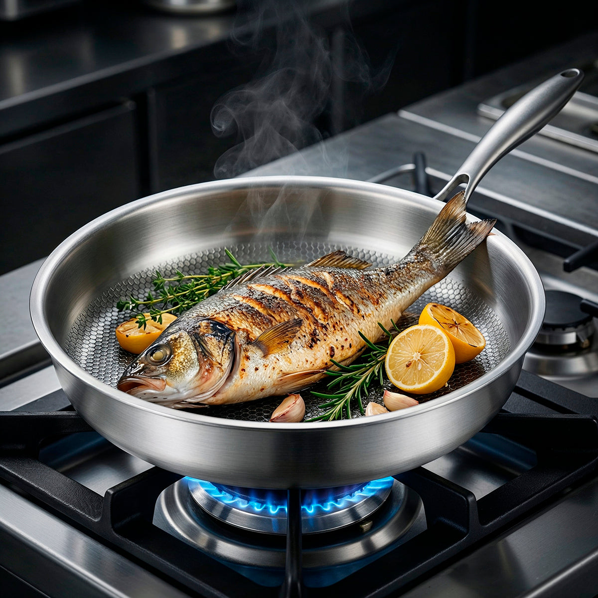 Titanium Flat-Bottom Sauté Pan