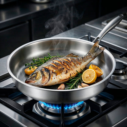 Titanium Flat-Bottom Sauté Pan