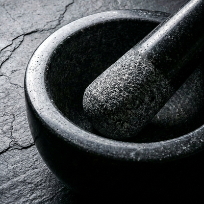 Handmade Polished Granite Mortar & Pestle