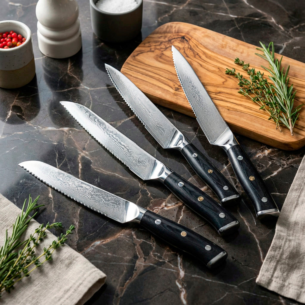 VG10 Damascus Steak Knife Set