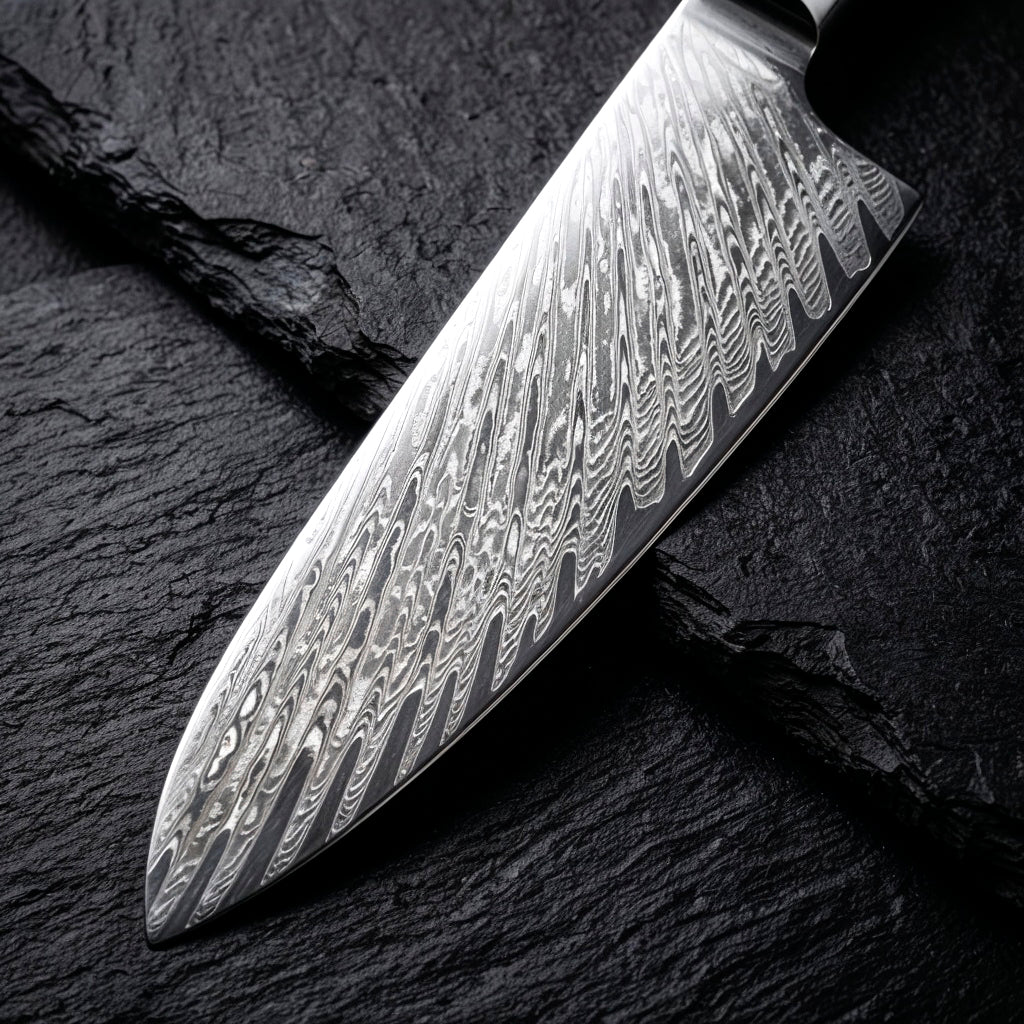 VG10 Steel Damascus Chef Knife Set with Blue Handles