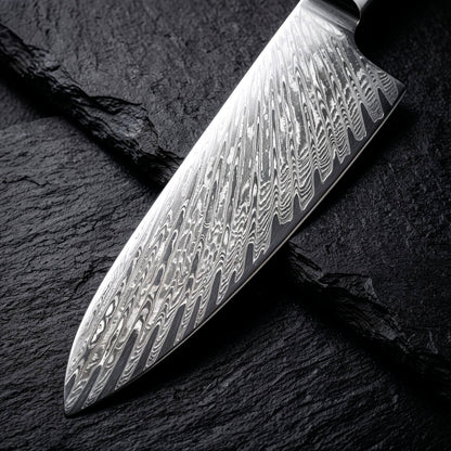 VG10 Steel Damascus Chef Knife Set with Blue Handles