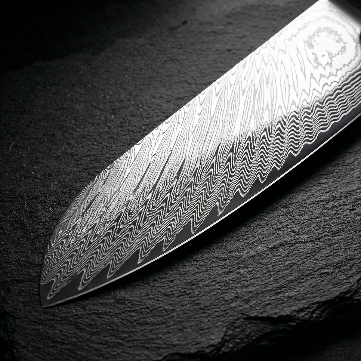 9-Piece Damascus Chef Knife Set with Red Handles VG10