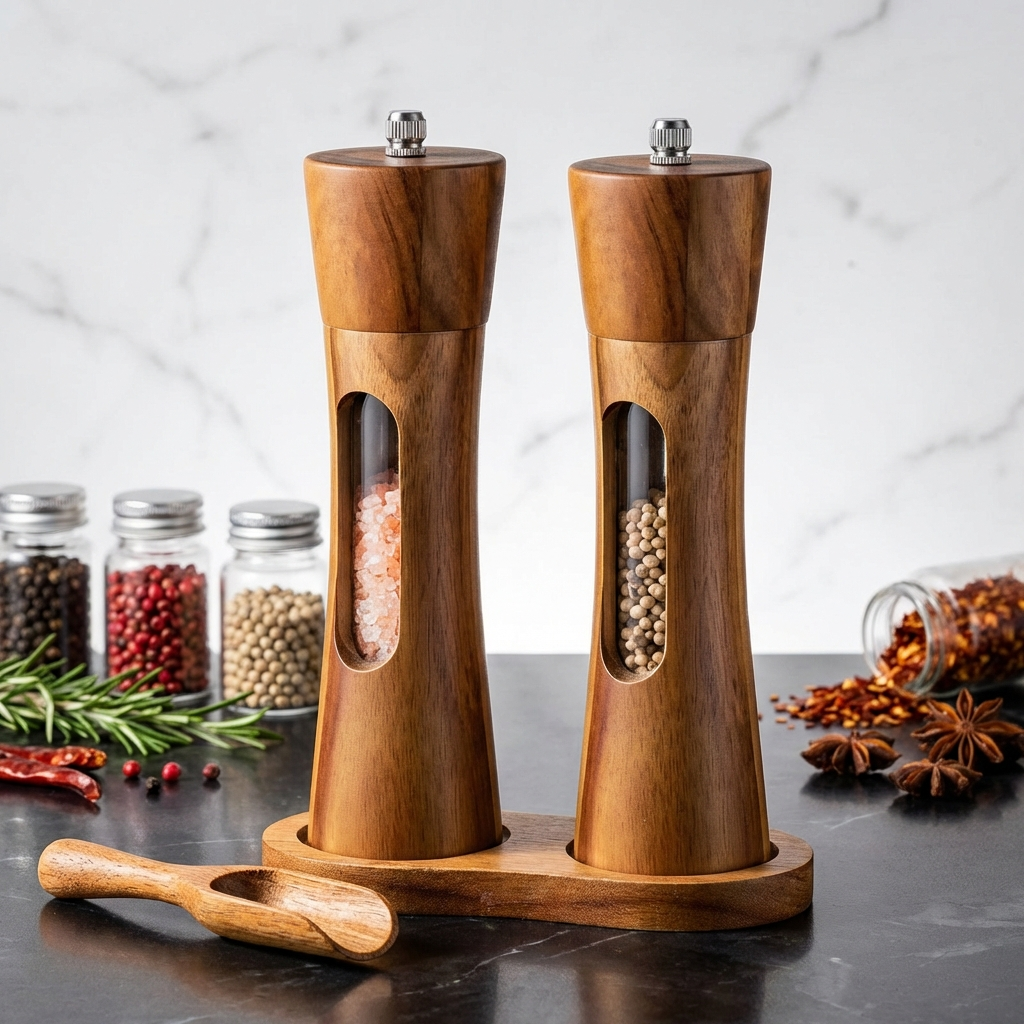 Acacia Wood Salt & Pepper Grinder