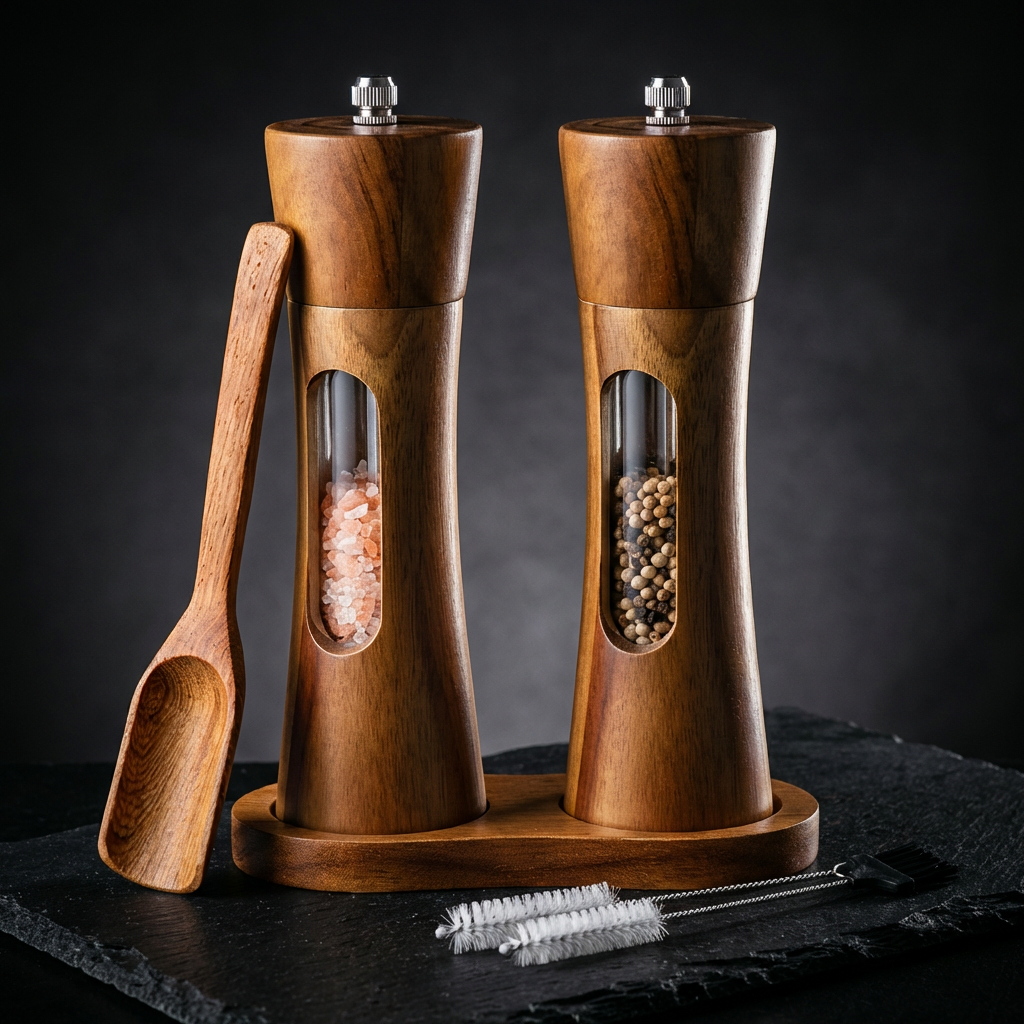 Acacia Wood Salt & Pepper Grinder