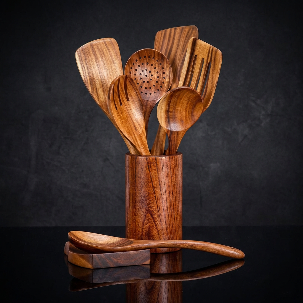Artisan Teak Wood Utensils