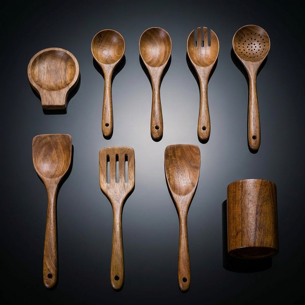 Artisan Teak Wood Utensils