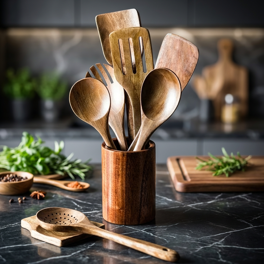 Artisan Teak Wood Utensils