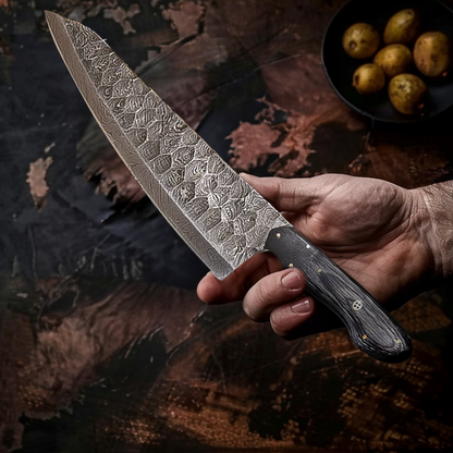 Hand-Forged Chef Damascus 5-Piece Knife Set